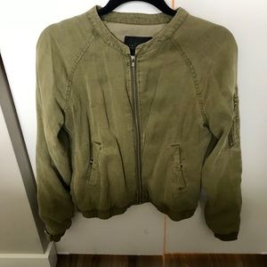 Green bomber jacket